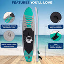 Inflatable Stand up Paddle Board with Premium SUP Accessories – Wide Stable Design with Non-Slip EVA Deck Pad for Adults and Youth of All Skill Levels