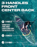 11'6×35" Super Wide Inflatable Paddle Board, Ultra Stable Stand up Paddleboards for 450Lb/3 People/Family/Big Size W/Shoulder Strap, 100L Backpack, All-Round Sup Board, US Fin