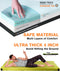 4 Inch  Extra Thick Memory Foam Camping Mattress, Roll up Floor Sleeping Mat Camp Cot Mattress Pad Travel Camping Couch Bed for Guest Adults Side Sleepers
