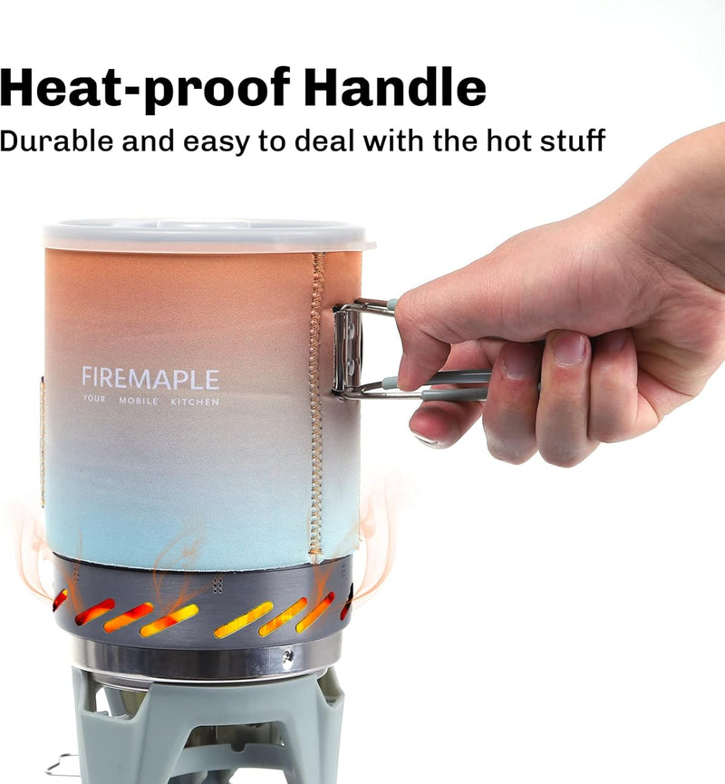 "Fixed Star 1" Personal Cooking System | Pot/Jet Burner Stove System with Electric Ignition | Ideal for Hiking, Camping, Backpacking, Fishing, Hunting Trips and Emergency Use Multi