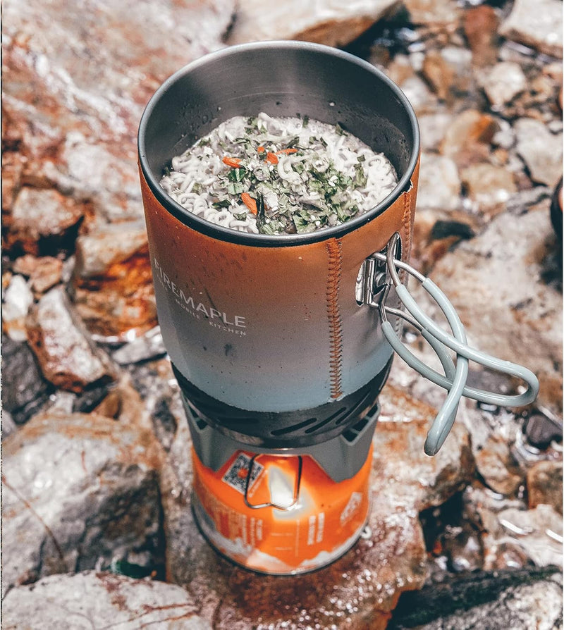 "Fixed Star 1" Personal Cooking System | Pot/Jet Burner Stove System with Electric Ignition | Ideal for Hiking, Camping, Backpacking, Fishing, Hunting Trips and Emergency Use Multi
