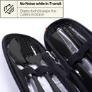 Travel Utensils with Case,  Portable Silverware Set for Work, Stainless Steel Reusable Travel Cutlery Set, Fork and Spoon Set for Camping, Picnic, Gadgets, Lunch Box for Men, Black
