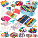 Arts and Crafts Supplies for Kids, 2000+Pcs DIY Craft Kits, Ages 6-10, Unisex, Multicolor, Modern, Includes Oxford Cloth Bag, Safetu Scissors