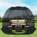 Screen House Gazebo, 6-10-15 Person Pop up Igloo Screened Canopy Tent with Mosquito Netting Sides, Instant UV Resistant Sun Shelter for Garden, Patio, Backyard