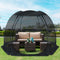 Screen House Gazebo, 6-10-15 Person Pop up Igloo Screened Canopy Tent with Mosquito Netting Sides, Instant UV Resistant Sun Shelter for Garden, Patio, Backyard
