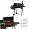 CC1830S 30" BBQ Charcoal Grill and Offset Smoker | 811 Square Inch Cooking Surface, Outdoor for Camping | Black