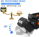 Headlamp Flashlight, Lumen Ultra-Light Bright LED Rechargeable Headlight with White Red Light, 2-Pack Waterproof Motion Sensor Head Lamp,8 Modes for Outdoor Camping Running Hiking Fishing
