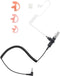 3.5Mm Listen Only Earpiece Compatible with Speaker Mic, Acoustic Tube Receive Only Headset with 3 Earmolds, for Police Security and Law Enforcement Use
