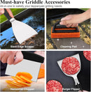 27Pcs Griddle Accessories Kit for Blackstone, Professional Hibachi Flat Top Grill Tools, Enlarged Spatula Gift Set with Basting Cover，Burger Press Patty Maker for Outdoor BBQ Teppanyaki