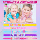 Art Craft Making Kit,Diy Bracelets Jewelry Activity Making Set with Charm Stickers Girls Kids Friendship Birthday Present Party Favor Kits for Ages 6, 7, 8, 9, 10, 11, 12