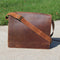 Chelsea Handmade Genuine Leather Crossbody Laptop Messenger Shoulder Bag 14 Inch Satchel for Men and Women Crazy Horse Distressed Vintage Brown