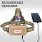 Camouflaged Headlamp Ultra Bright USB Rechargeable Head Lamp. Tactical Head Flashlight Designed Especially for Hunting & Fishing. LED Headlamps LUMINUS 1080 Lumens Headlight with Red Light