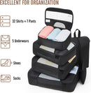 10 Set/8 Set Packing Cubes for Travel Essentials, Suitcase Organizer Bags in 4 Sizes, Carry-On Luggage Accessories with Large Laundry & Toiletry Bag, Must-Have for Airplane, Road Trip & Camping