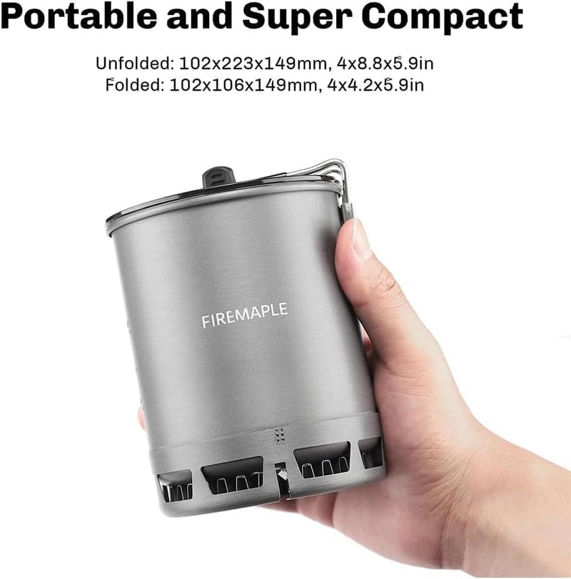 Petrel Ultralight Pot- High Efficiency Aluminum Camping and Backpacking Pot with Heat-Proof Handle, Portable and Compact