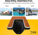 Dog- Inflatable Dock Platform: Safe & Easy Water Access for Dogs up to 230 Lbs; Floating Non-Slip EVA Foam with Dog Boat Ramp for Pool, Dock, & Lake | Military Grade & High Visibility