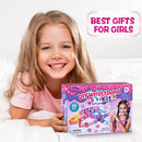 Art Craft Making Kit,Diy Bracelets Jewelry Activity Making Set with Charm Stickers Girls Kids Friendship Birthday Present Party Favor Kits for Ages 6, 7, 8, 9, 10, 11, 12