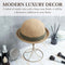 Handcrafted Modern Brass Electroplated Metal Hat Holder Stand with round Base, Decorative Tabletop Wig and Hat Display Stand, Set of 2 - Handmade in India
