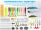 Fishing Lures, 137Pcs Tackle Box with Tackle Included, Crankbaits, Spoon, Hooks, Weights & Other Accessories, Fishing Bait Lure Gear Kit Gift for Men Bass Freshwater