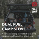GS-3400P Propane or Butane Stove Dual Fuel Stove Portable Camping Stove - Patented - with Carrying Case Great for Emergency Preparedness Kit