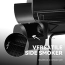 CC1830S 30" BBQ Charcoal Grill and Offset Smoker | 811 Square Inch Cooking Surface, Outdoor for Camping | Black