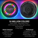 Flying Disc - 16 Million Colors RGB or 36 Leds, Extremely Bright, Smart Modes, Camping Essentials for Teens/Kids/Adults/Men/Boys/Girls, Auto Light Up, Rechargeable, Waterproof, 175G