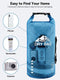 Dry Bag Waterproof for Women Men, 5L/10L/20L/30L/40L Roll Top Lightweight Dry Storage Bag Backpack with Phone Case for Travel Swimming Boating Kayaking Paddle Board Camping Beach Accessories