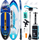 TRUISLAND Inflatable Paddle Board, Stand up Paddle Board with Backpack, Non-Slip Thickened Deckpad, Waterproof Phone Case, Leash, Paddle, Hand Pump
