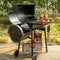 CC1830S 30" BBQ Charcoal Grill and Offset Smoker | 811 Square Inch Cooking Surface, Outdoor for Camping | Black