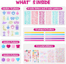 Art Craft Making Kit,Diy Bracelets Jewelry Activity Making Set with Charm Stickers Girls Kids Friendship Birthday Present Party Favor Kits for Ages 6, 7, 8, 9, 10, 11, 12