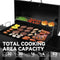 CC1830S 30" BBQ Charcoal Grill and Offset Smoker | 811 Square Inch Cooking Surface, Outdoor for Camping | Black