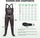 Unisex Fishing Waders 2-Ply Nylon/Pvc Chest Waders for Men, Waterproof Fishing Hunting Waders