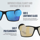 Sunglasses for Men - Tuna Alley Mens Polarized Sunglasses - Fishing, Boating & Beach UV Protection Size 62 580G