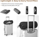 Small Shredded Memory Foam Pillow, Camping Pillow Travel Pillow - Compressible Medium Firm, Breathable Cover, Ideal Backpacking Hiking, Airplane and Car
