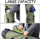 Durable Canvas Fishing Rod & Reel Organizer Bag Travel Carry Case Bag- Holds 5 Poles & Tackle