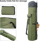 Durable Canvas Fishing Rod & Reel Organizer Bag Travel Carry Case Bag- Holds 5 Poles & Tackle