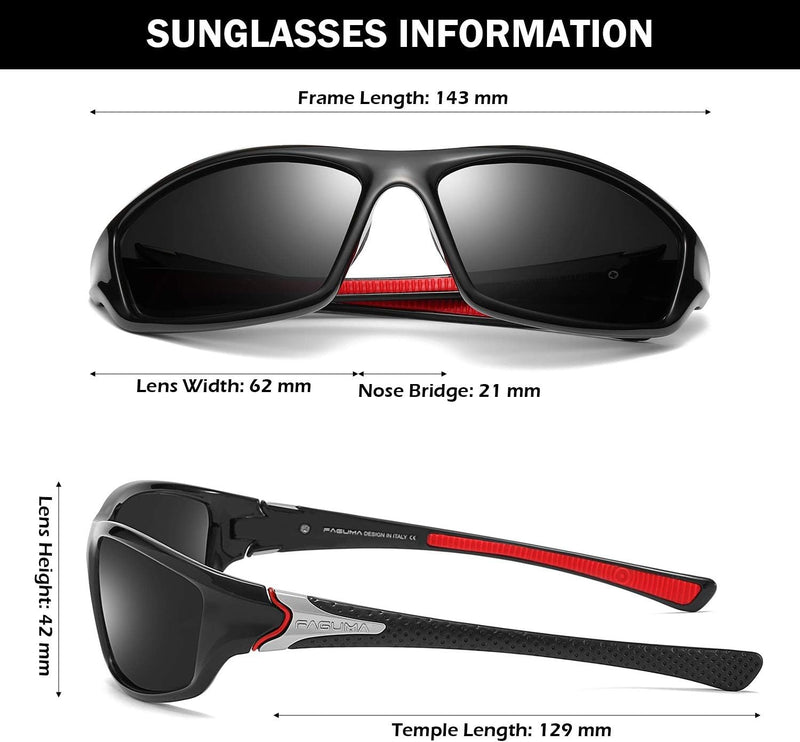 Sports Polarized Sunglasses for Men Cycling Driving Fishing UV400 Protection