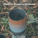 "Fixed Star 1" Personal Cooking System | Pot/Jet Burner Stove System with Electric Ignition | Ideal for Hiking, Camping, Backpacking, Fishing, Hunting Trips and Emergency Use Multi