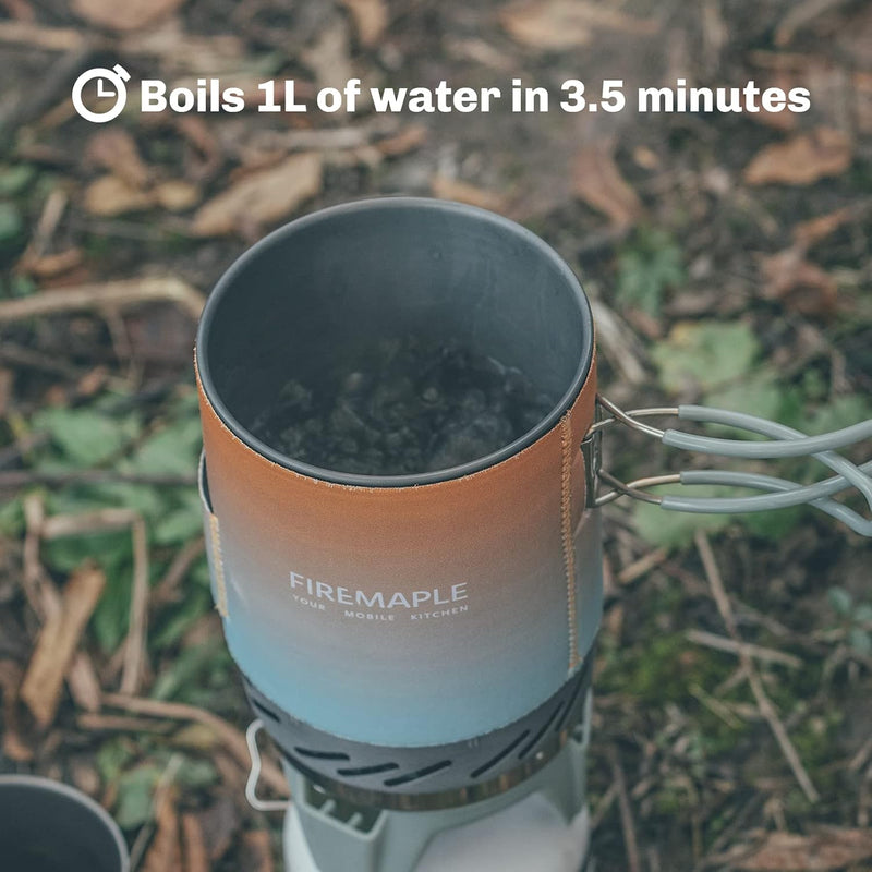 "Fixed Star 1" Personal Cooking System | Pot/Jet Burner Stove System with Electric Ignition | Ideal for Hiking, Camping, Backpacking, Fishing, Hunting Trips and Emergency Use Multi