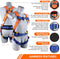 Safety Harness Fall Protection Kit: Full Body Roofing Harnesses with Shock Absorbing Lanyard - Updated Comfortable Waist Pad