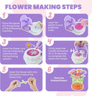 Toys for Girls 3 4 5 6 7 8 9 10 Years Old, DIY Craft Kits for Kids, Fabric Flower Bouquets for Girls Gifts, Educational Learning Detective Toys for Toddler Kids,Birthdays Gifts (Purple)