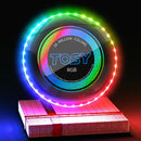Flying Disc - 16 Million Colors RGB or 36 Leds, Extremely Bright, Smart Modes, Camping Essentials for Teens/Kids/Adults/Men/Boys/Girls, Auto Light Up, Rechargeable, Waterproof, 175G