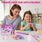 Art Craft Making Kit,Diy Bracelets Jewelry Activity Making Set with Charm Stickers Girls Kids Friendship Birthday Present Party Favor Kits for Ages 6, 7, 8, 9, 10, 11, 12