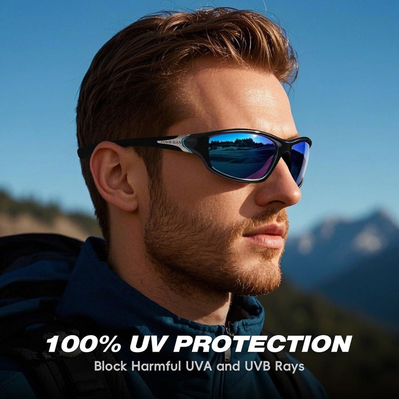 Sports Polarized Sunglasses for Men Cycling Driving Fishing UV400 Protection