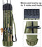 Durable Canvas Fishing Rod & Reel Organizer Bag Travel Carry Case Bag- Holds 5 Poles & Tackle