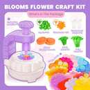 Toys for Girls 3 4 5 6 7 8 9 10 Years Old, DIY Craft Kits for Kids, Fabric Flower Bouquets for Girls Gifts, Educational Learning Detective Toys for Toddler Kids,Birthdays Gifts (Purple)