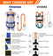 Safety Harness Fall Protection Kit: Full Body Roofing Harnesses with Shock Absorbing Lanyard - Updated Comfortable Waist Pad