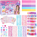 Art Craft Making Kit,Diy Bracelets Jewelry Activity Making Set with Charm Stickers Girls Kids Friendship Birthday Present Party Favor Kits for Ages 6, 7, 8, 9, 10, 11, 12