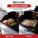 Grill Basket Set, Barbecue BBQ Grilling, Stainless Steel Folding Portable Outdoor Camping Rack for Fish, Shrimp, Vegetables, Cooking Accessories, Gifts for Dad, Husband, Friends