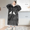 Wearable Blanket Hoodie as Gifts for Women, Long Sherpa Fleece Hooded Blankets with Oversize Hood and Pocket, Warm and Cozy Sweatshirt with Belt, Winter Gift