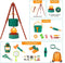 Kids Camping Set with Tent - Toddler Toys for Boys with Campfire, Camping Toys for Kids Indoor Outdoor Pretend Play, Gift Idea for Boys Age 3,4,5,6 Year Old Birthday Christmas (Green)